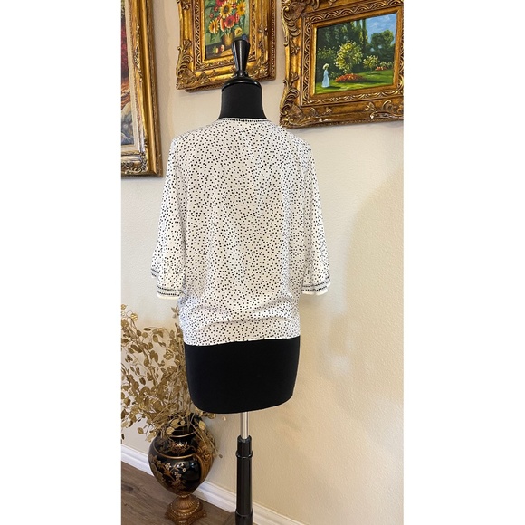 Max Studio women dot blouse Size M - Picture 4 of 6